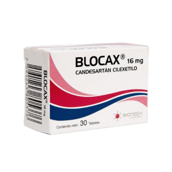 Blocax Candesartán 16mg x 30 Tabletas - Biotech