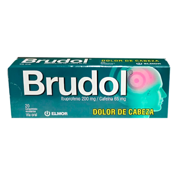 Brudol Ibuprofeno+Cafeína 200mg/65mg x 20 Comprimidos - Elmor