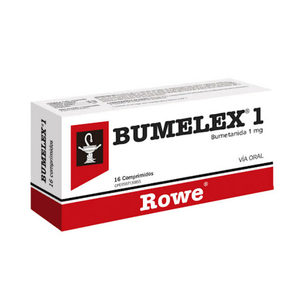 Bumelex Bumetanida 1mg x 16 Comprimidos - Rowe