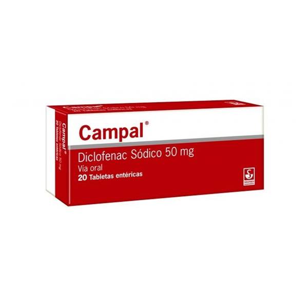 Campal Diclofenac Sódico 50 mg x 20 Tabletas - Siegfried