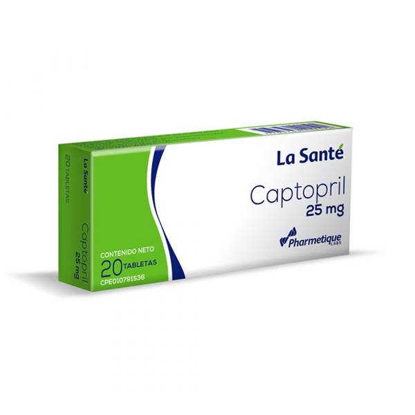 Captopril 25mg x 20 Tabletas - La Santé