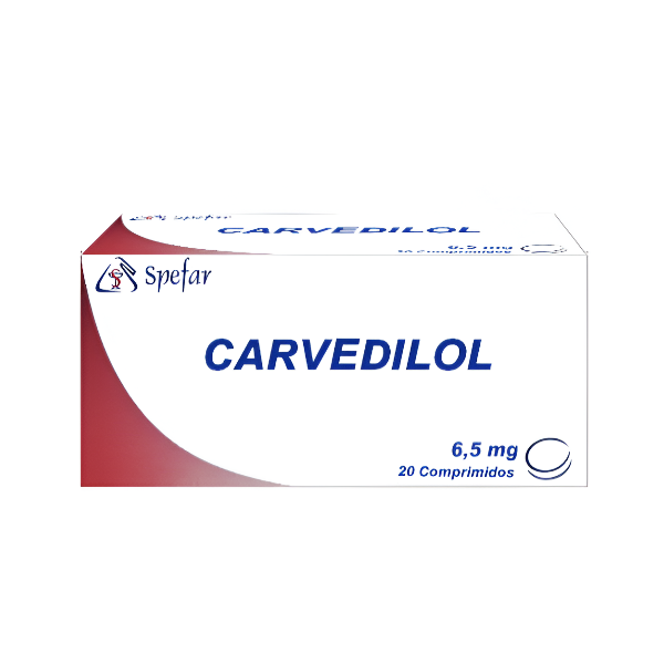 Carvedilol 6.25mg x 20 Comprimidos - Spefar