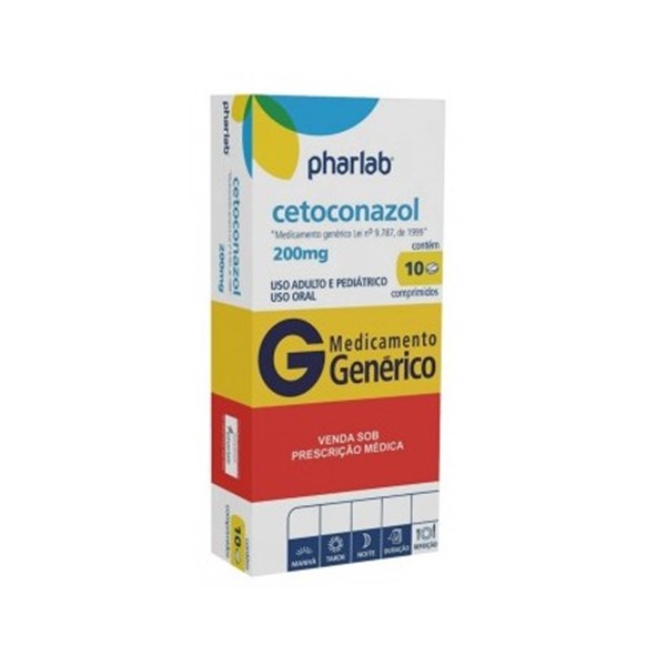 Cetoconazol Ketoconazol 200mg x 10 Comprimidos - Pharlab