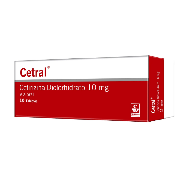 Cetral Cetirizina 10mg x 10 Tabletas - Siegfried