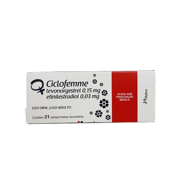 Ciclofemme Etinilestradiol+Levonorgestrel 0.15mg/0.03mg x 21 Comprimidos - Mabra