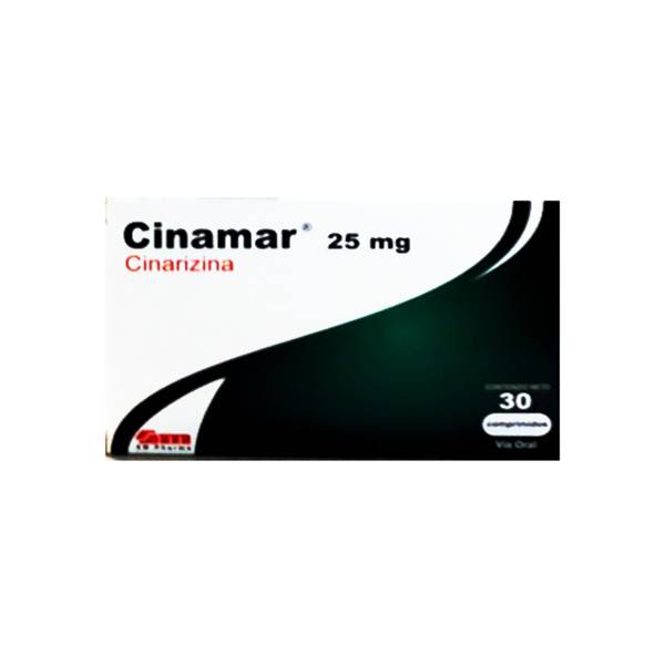 Cinamar Cinarizina 25mg x 30 Comprimidos - Sm Pharma