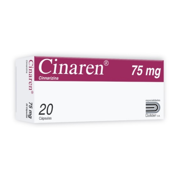 Cinaren Cinarizina 75mg x 20 Comprimidos - Dollder