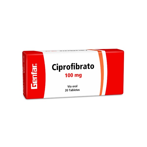 Ciprofibrato 100mg x 20 Tabletas - Genfar