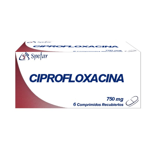 Ciprofloxacina 750mg x 6 Comprimidos - Spefar