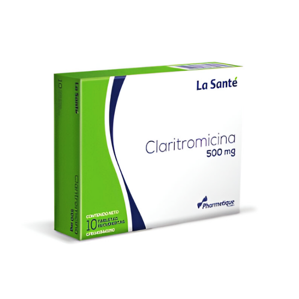 Claritromicina 500mg x 10 Tabletas La Santé