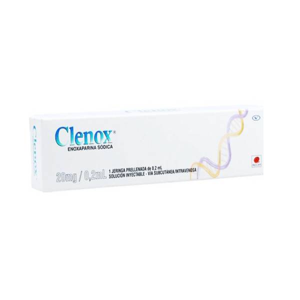 Clenox Enoxaparina Solución Inyectable 20mg/0.2ml (Prellenada) Procaps