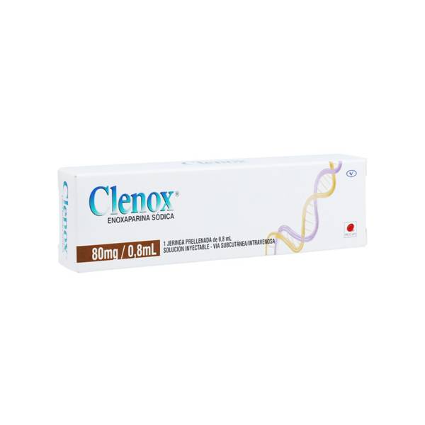 Clenox Enoxaparina Solución Inyectable 80mg/0.8ml (Prellenada) Procaps