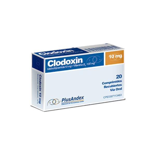 Clodoxim Metoclopramida+Vitamina B6 10mg x 20 Comprimidos - PlusAndex