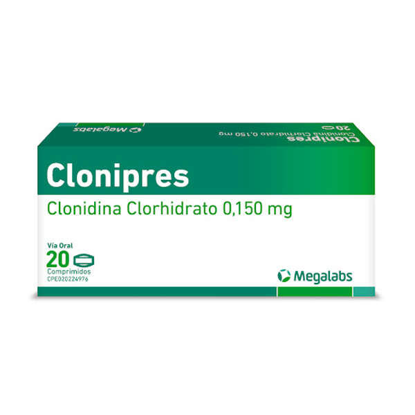 Clonipres Clonidina 0.150mg x 20 Comprimidos - Klinos