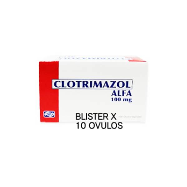 Clotrimazol 100mg x 10 Óvulos - Alfa
