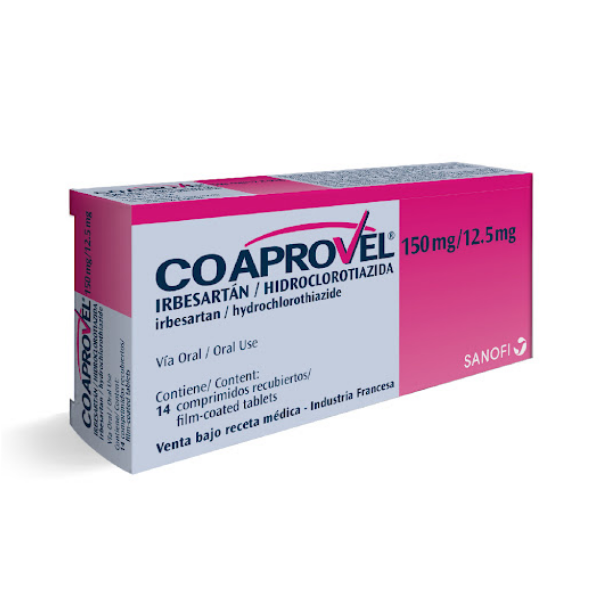 Coaprovel Irbesartán+Hidroclorotiazida 150mg-12.5mg x 14 Comprimidos - Sanofi