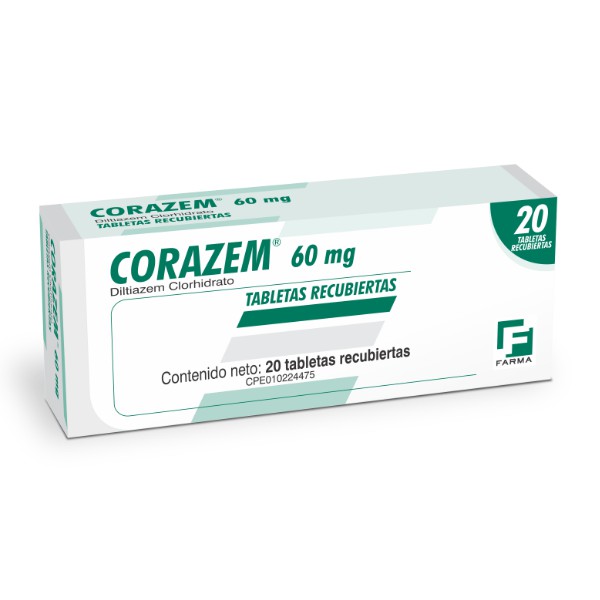 Corazem Diltiazem 60mg x 20 Tabletas - Farma