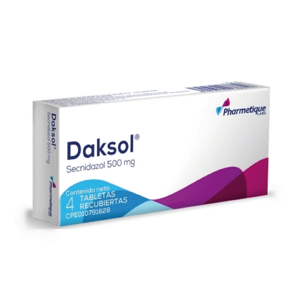 Daksol Secnidazol 500mg x 4 Tabletas Pharmetique