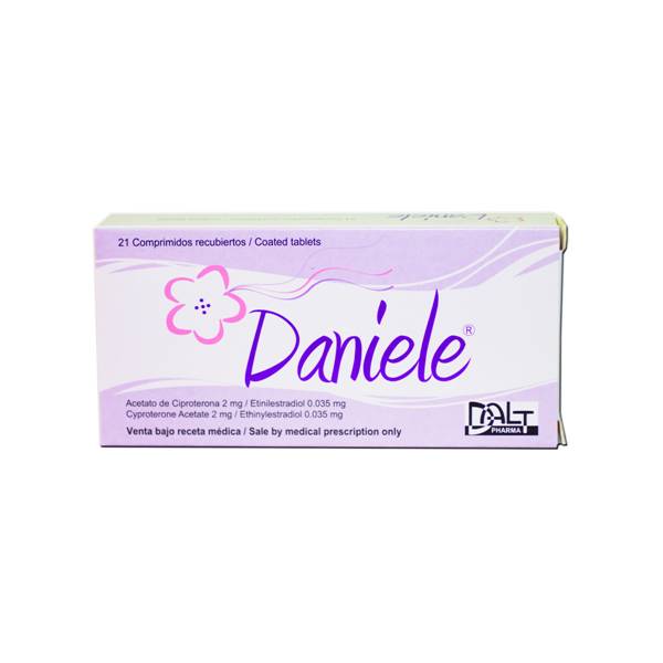 Daniele Ciproterona+Etinilestradiol 2mg/0.035mg x 21 Comprimidos - Dalt P