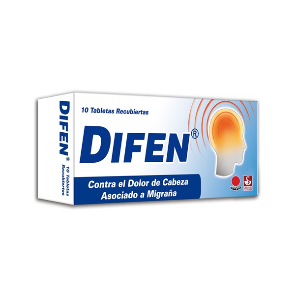 Difen Acetaminofén+Cafeína 10 Tabletas - Siegfried
