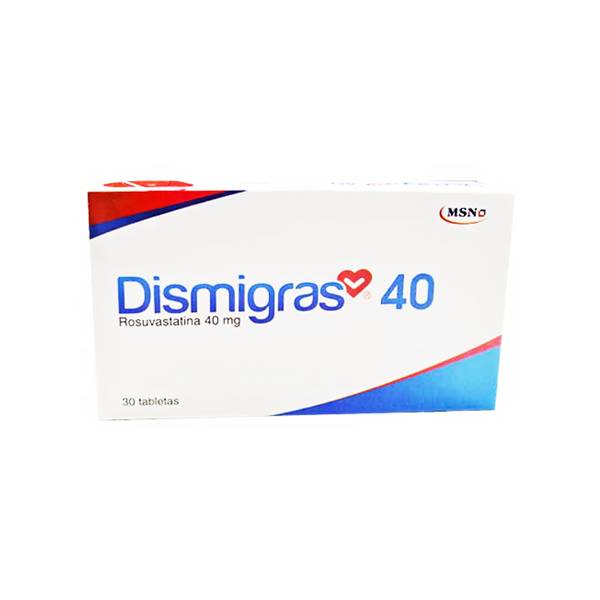 Dismigras Rosuvastatina 40mg x 30 Tabletas - MSN