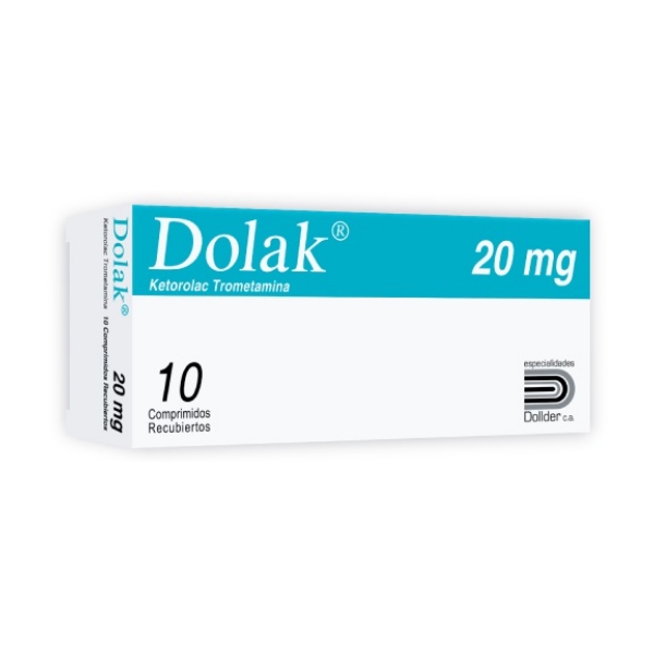Dolak Ketorolaco 20mg x 10 Comprimidos - Dollder