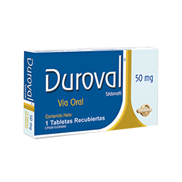 Duroval Sildenafilo 50mg x 1 Tabletas - Valmorca