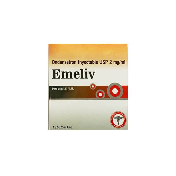 Emeliv Ondansetrón Ampolla 2mg/ml I.V/I.M - Livealth