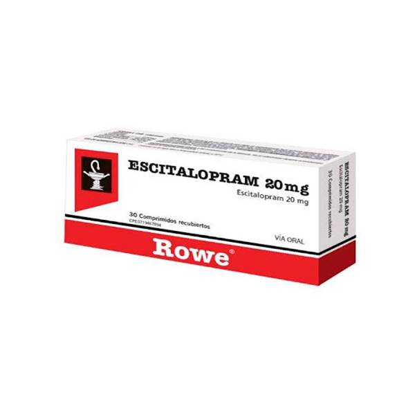 Escitalopram 20mg x 30 Comprimidos - Rowe