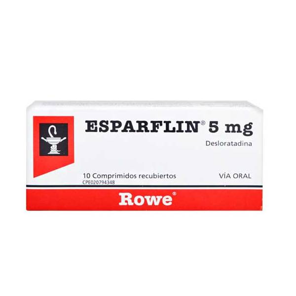 Esparflin Desloratadina 5mg x 10 Comprimidos - Rowe