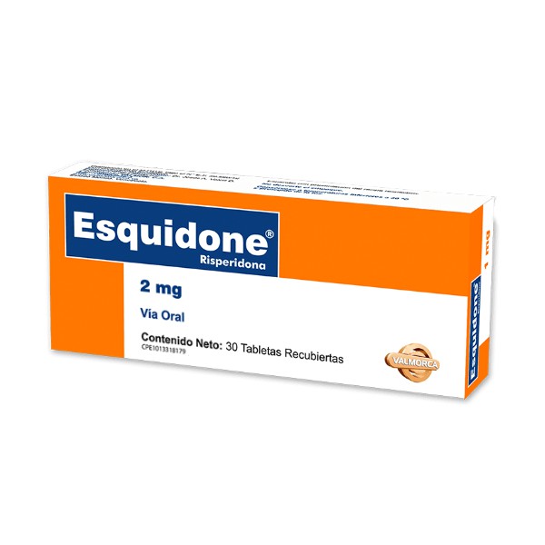 Esquidone Risperidona 2mg x 30 Tabletas - Valmorca