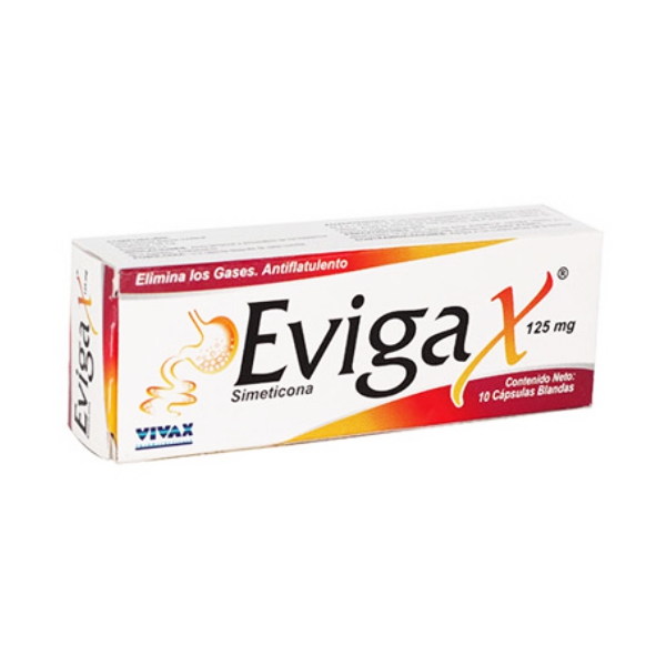 Evigax Simeticona 125mg x 10 Cápsulas Blandas Vivax
