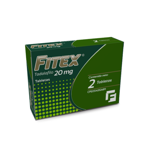 Fitex Tadalafilo 20mg x 2 Tabletas - Farma
