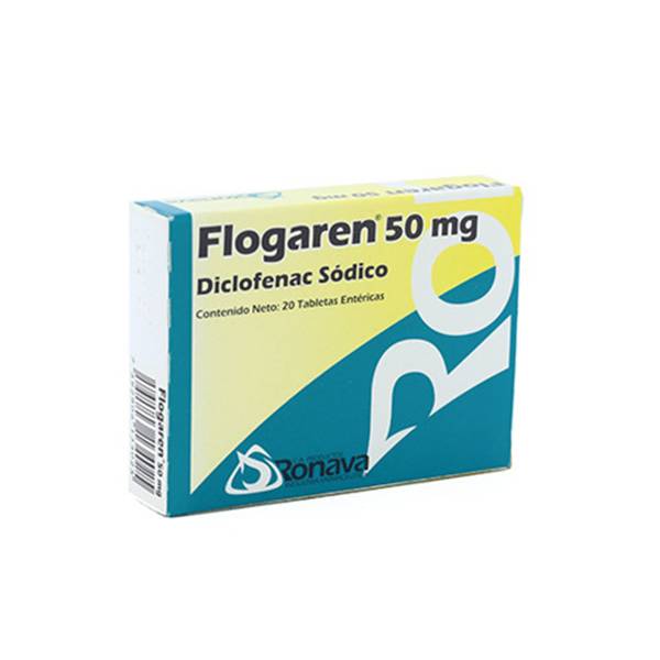 Flogaren Diclofenac Sódico 50mg x 20 Tabletas - Ronava - Imagen 2