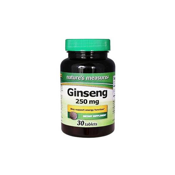 Ginseng 250mg x 30 Tabletas - Nature's Measure