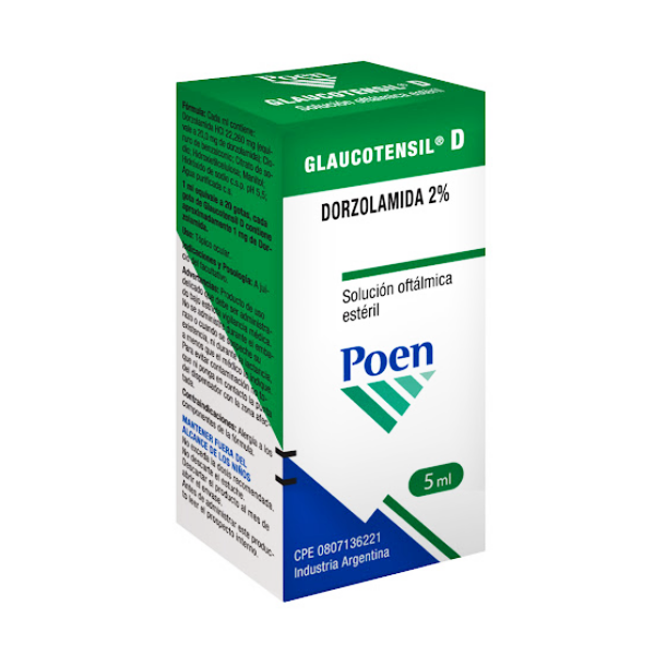 Glaucotensil D Dorzolamida 2% Solución Oftálmica 5ml - Poen