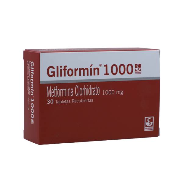Gliformin Metformina 1000mg x 30 Tabletas - Siegfried