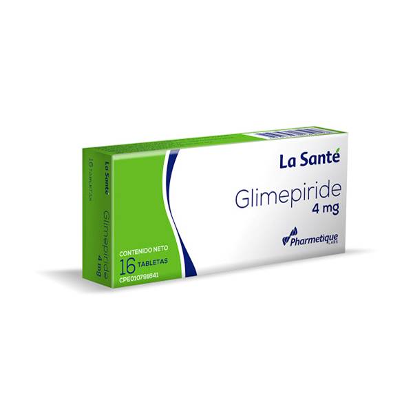 Glimepiride 4mg x 16 Tabletas - La Santé