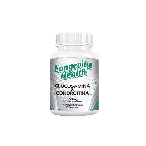 Glucosamina + Condroitina 700mg/300mg x 60 Cápsulas Longevity Health