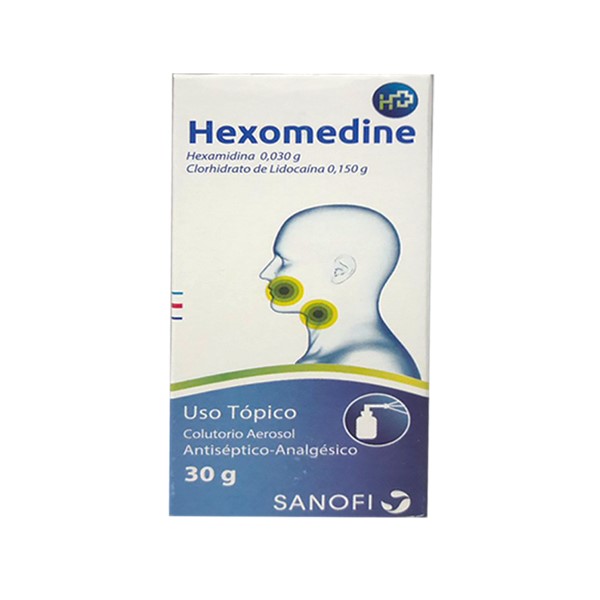 Hexomedine Aerosol 0.030/0.150g x 30gr - Sanofi