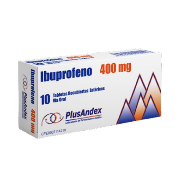 Ibuprofeno 400mg x 10 Tabletas - PlusAndex