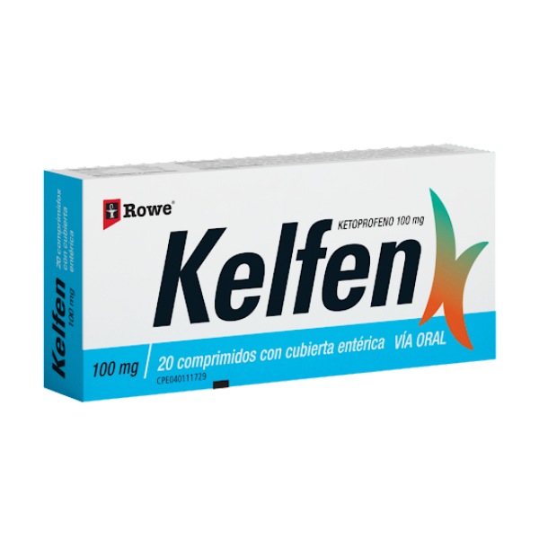 Kelfen Ketoprofeno 100mg x 20 Comprimidos - Rowe