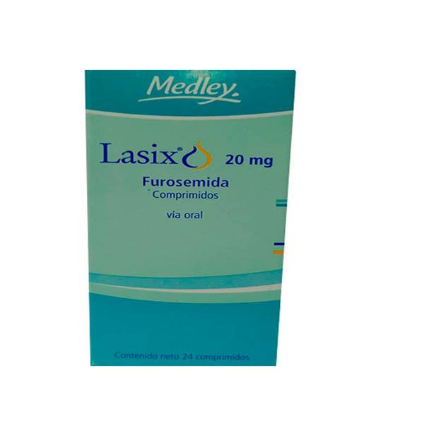 Lasix Furosemida 20mg x 24 Comprimidos Medley Farmadon La