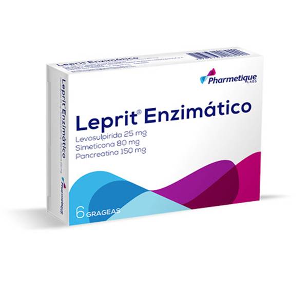 Leprit Enzimatico Levosulpirida+Pancreatina+Simeticona x 6 Tabletas - Pharmetique