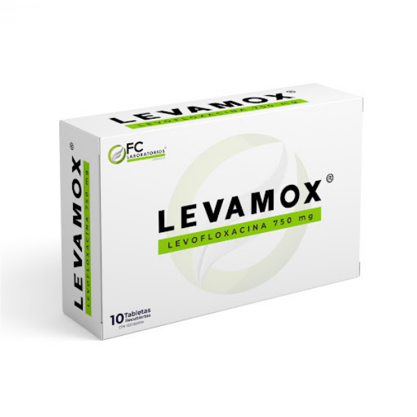 Levamox Levofloxacina 750mg x 10 Tabletas - Fc Pharma