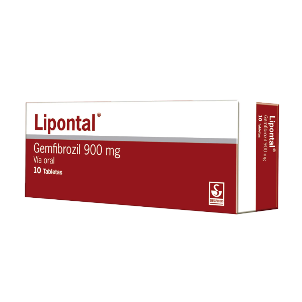 Lipontal Gemfibrozilo 900gr x10 Tabletas - Siegfried