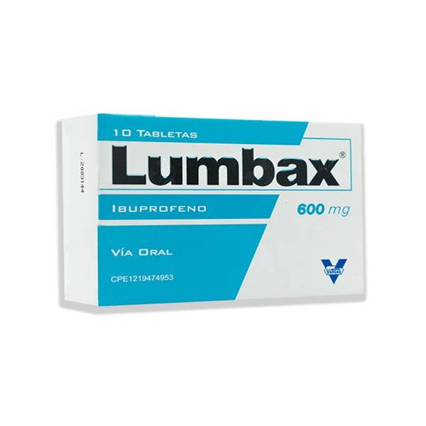 Lumbax Ibuprofeno 600mg x 10 Tabletas - Vargas