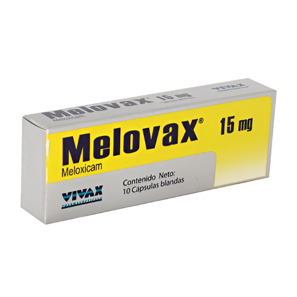Melovax Meloxicam 15mg x 10 Cápsulas Blandas Vivax