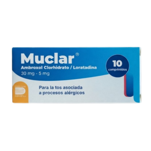 Muclar Ambroxol+Loratadina 30mg/5mg x 10 Comprimidos - Dollder
