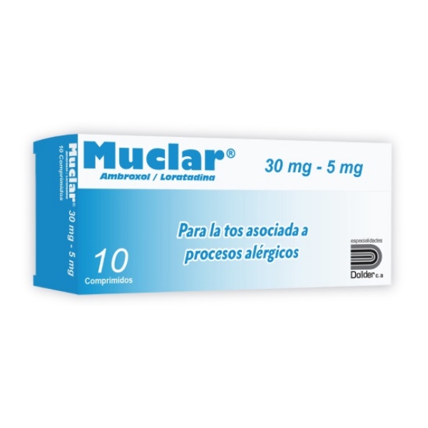 Muclar Ambroxol+Loratadina 30mg/5mg x 10 Comprimidos - Dollder